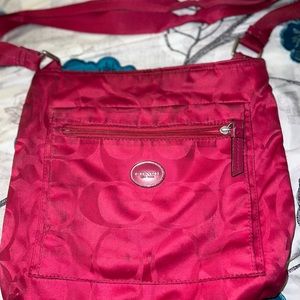 Pink coach crossbody bag